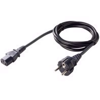 Power cord EU, 1.8 m, black, EU standard